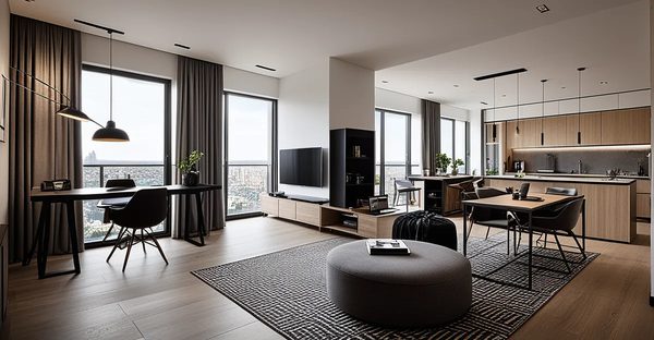 Furnished apartments with workspaces for remote workers